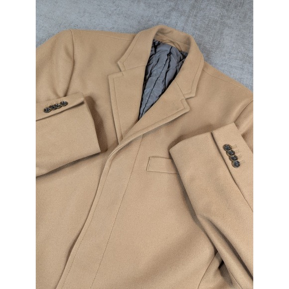 Banana Republic Other - Banana Republic Jacket Men L Camel Tan Wool Cashmere Blend Button Over Coat